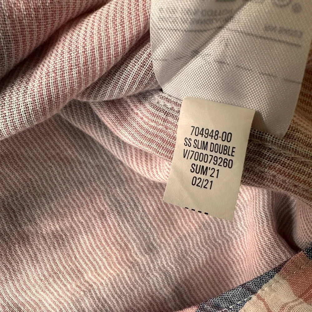 Banana Republic Button Down‎ Shirt Mens M Slim Fit Plaid Pink Blue Casual Summer